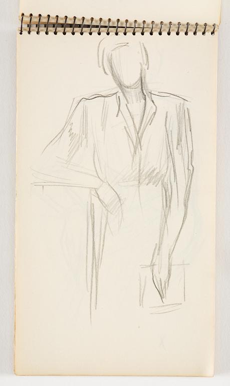 Lotte Laserstein, 4 skissböcker med blyertsteckningar.