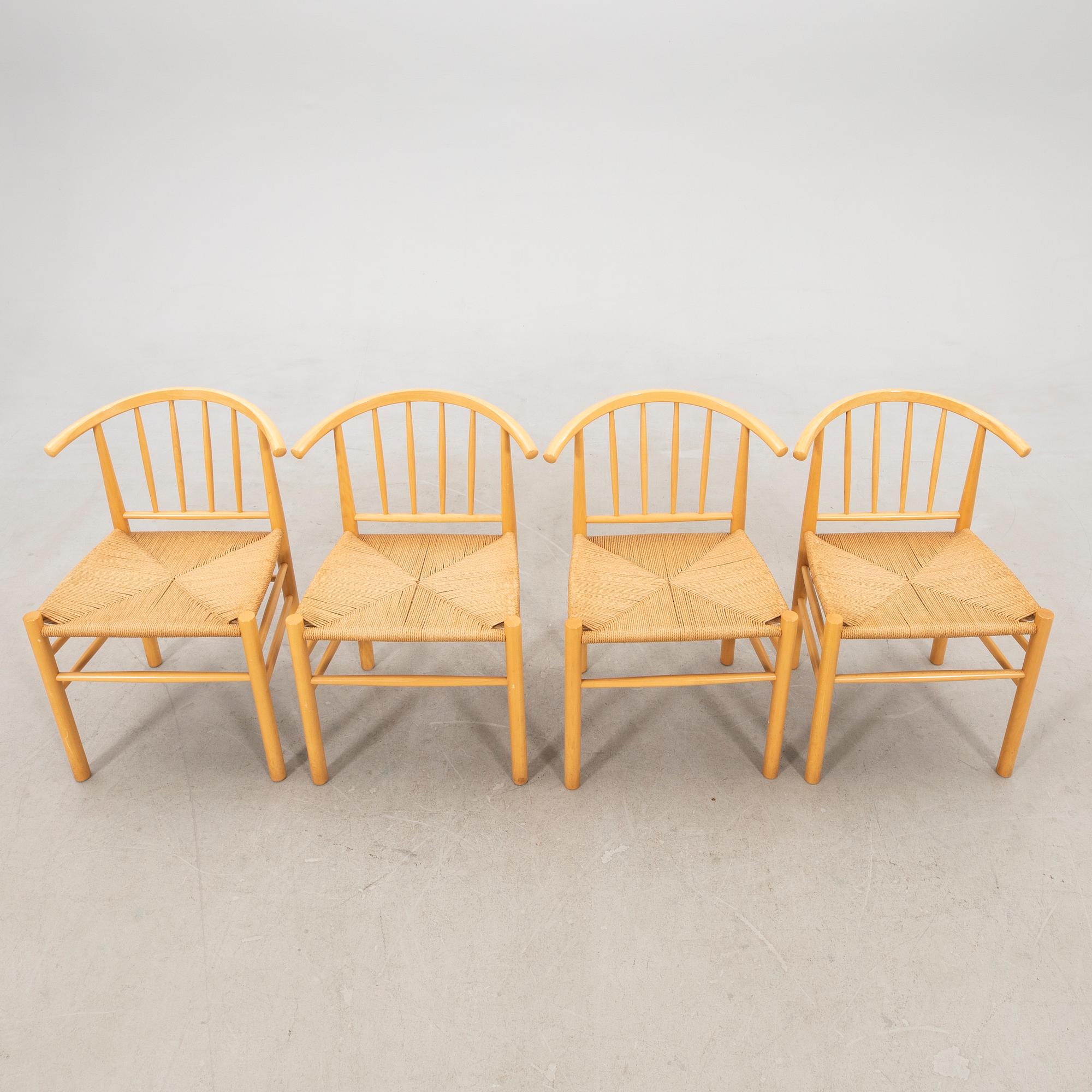 Erik Ole Jørgensen, stolar 4 st "J-151", Kvist mobler Danmark.