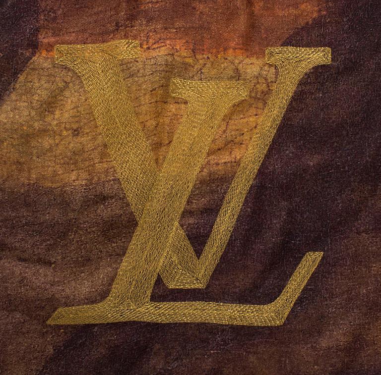 LOUIS VUITTON, sjal "Da Vinci Mona-Lisa" ur Master Collection av Jeff Koons 2017.