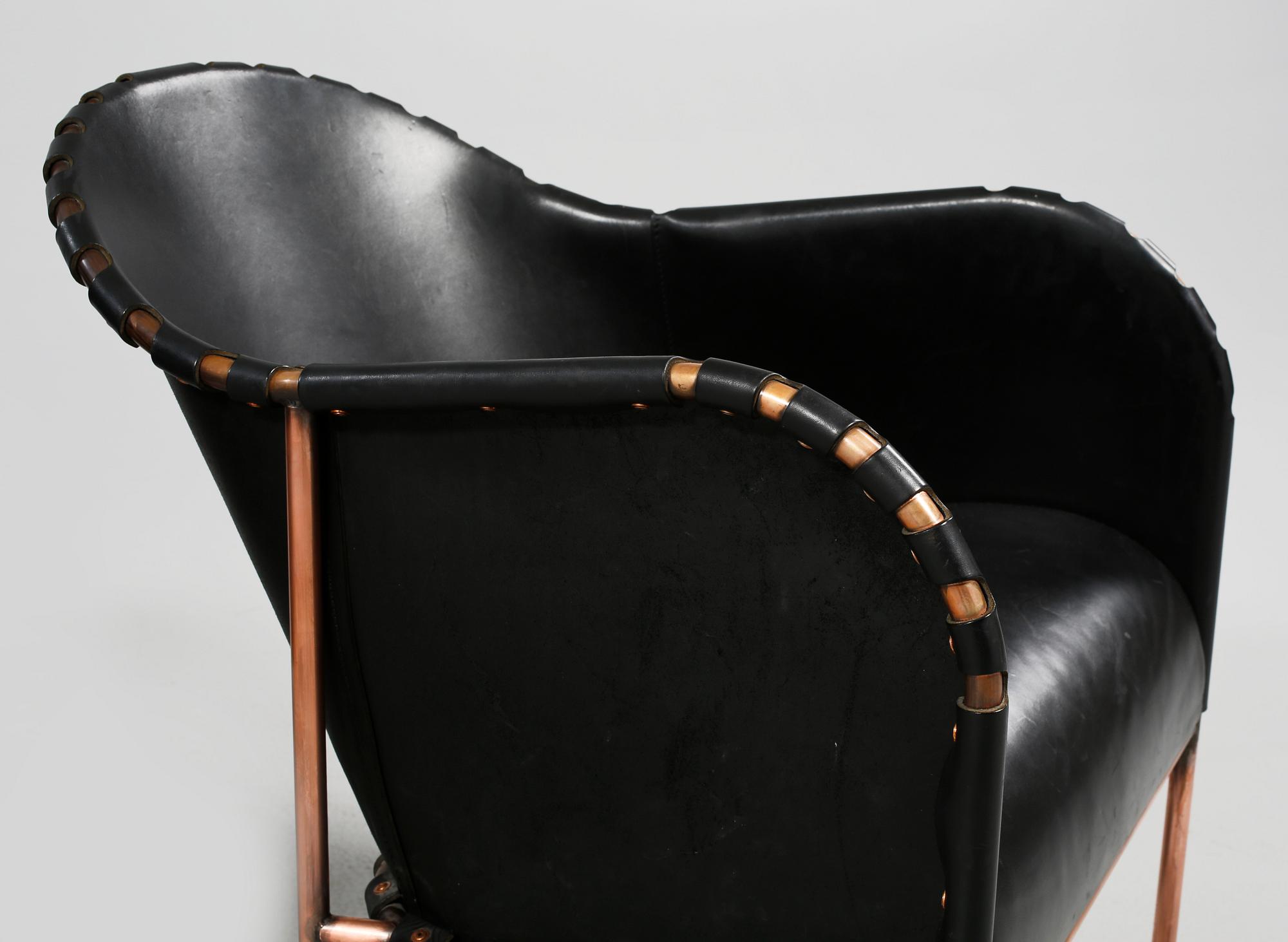 FÅTÖLJER, ett par, "Bruno", Mats Theselius, Källemo, formgivna 1997.