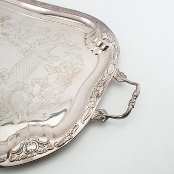 Trays 2 pcs of nickel silver, first half of the 20th century.