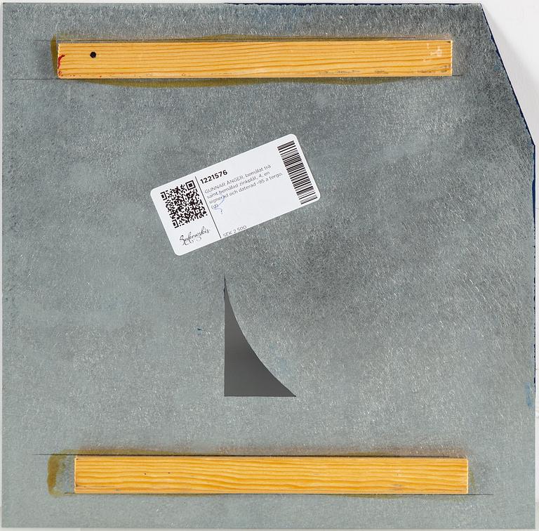 GUNNAR ÅNGER, painted wood and zinc plate, 4, one signed and dated 95 verso.