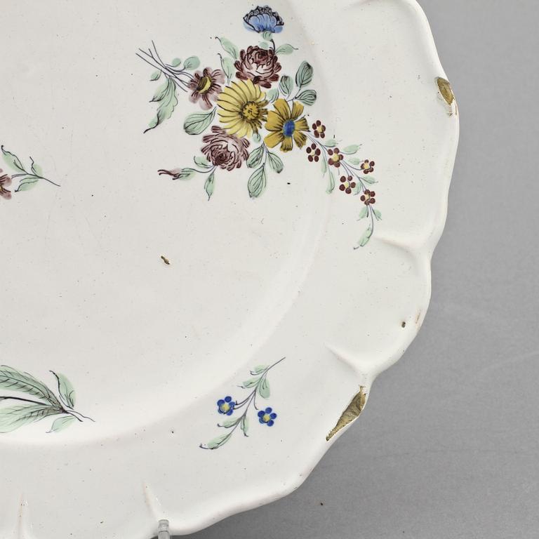 TALLRIK, fajans, Rörstrand, 1700-tal.