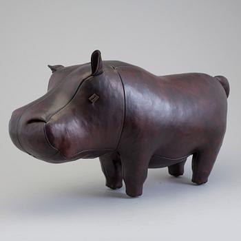 DIMITRI OMERSA & CO, a leather stool in the shape of a hippo.