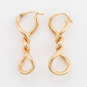 14K gold earrings.