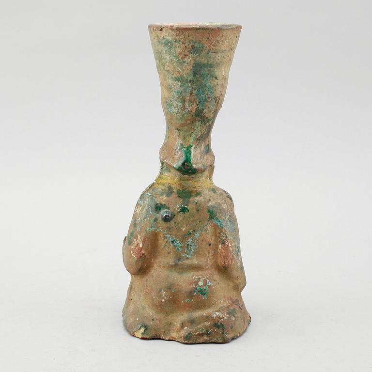 FIGUR/VAS, lergods, Kina, Han 206 f Kr - 220 e Kr.