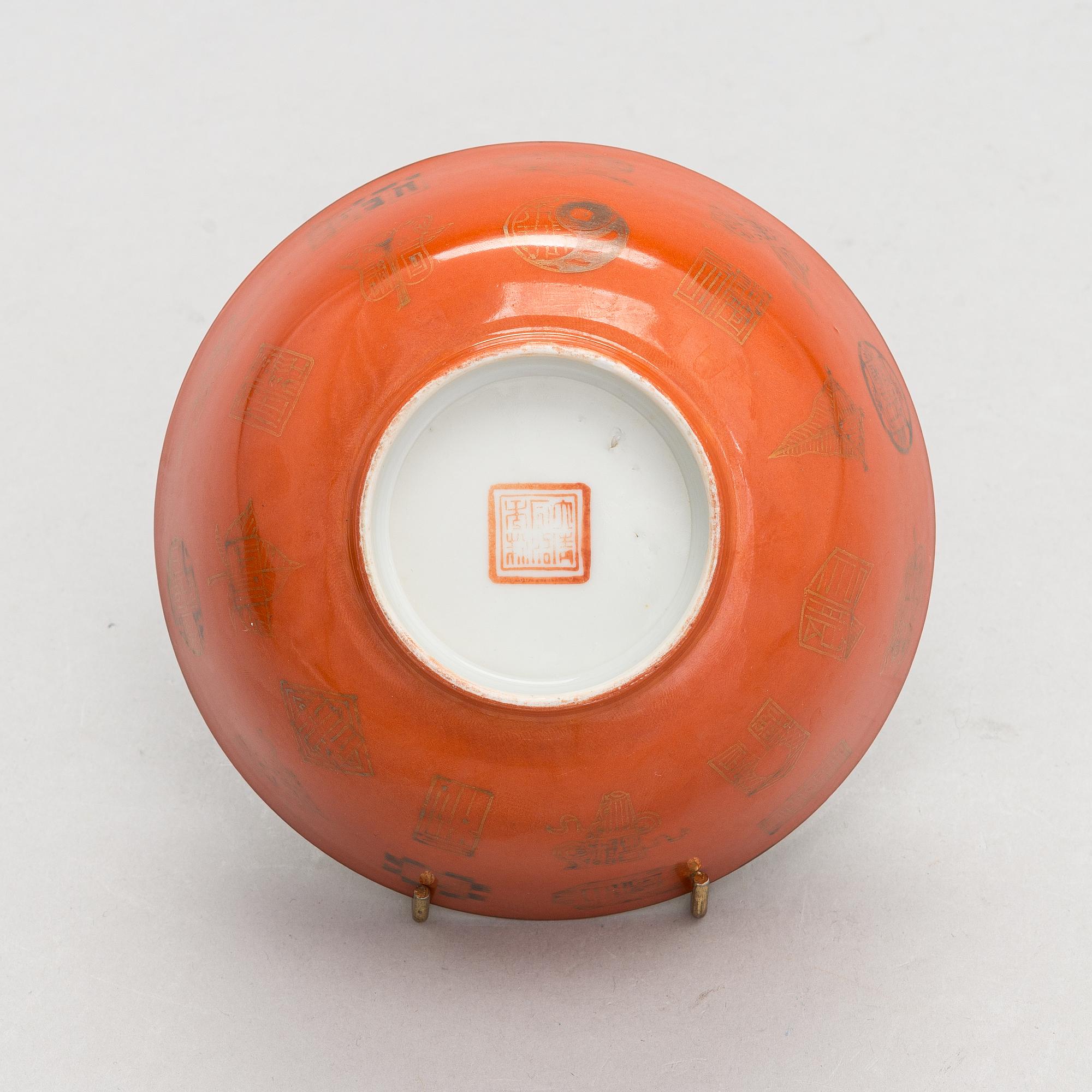 Five Chinese bowls, first half of the 20th century.