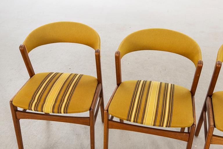 A set of three danish chairs.