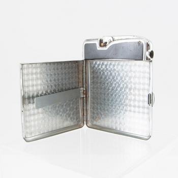 Ronson cigarettfodral med tändare "Tenacase" USA 1940/50-tal.