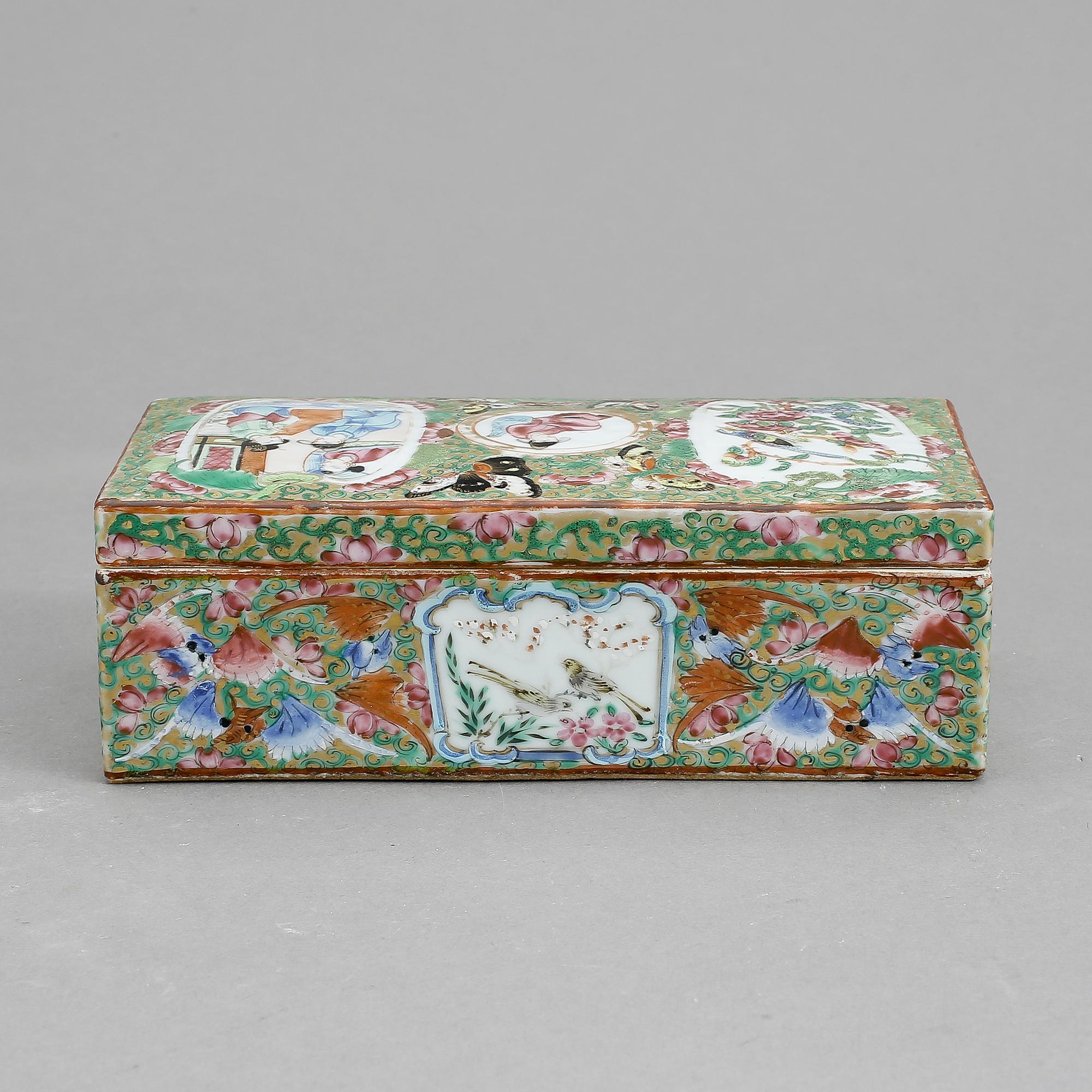SKRIN, porslin, Kanton, Kina, 1800-tal.