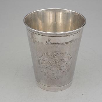 BÄGARE, silver, W.A Bolin, Stockholm, 1947. Vikt ca 500 g.