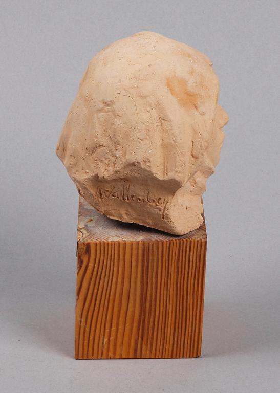 AXEL WALLENBERG, skulptur, lergods. Sign.