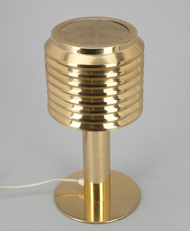 BORDSLAMPA, mässing, Hans Agne Jakobsson, Markaryd, 1900-talets senare hälft.