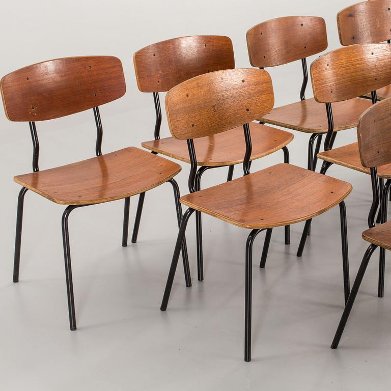 10 PCS OF CHAIRS, Denmark second half of the 20th century.