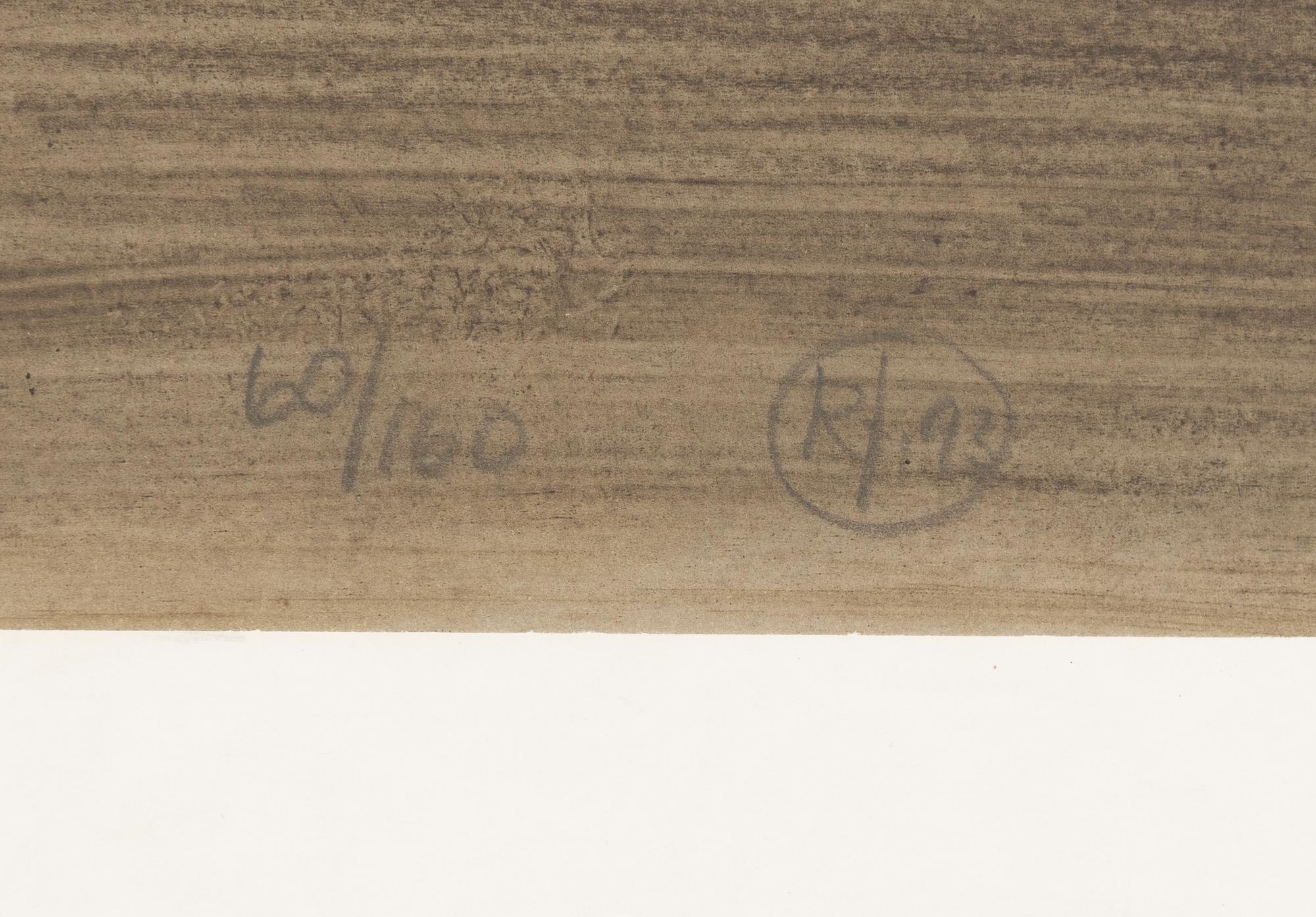 Roj Friberg, färglitografi, monogramsignerad, numrerad 60/160 och daterad -93.