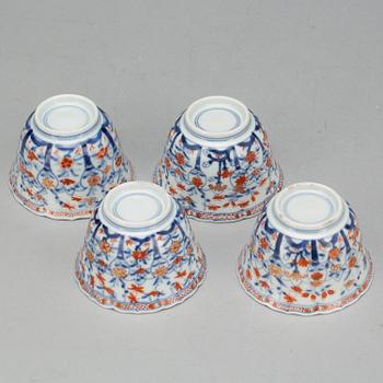 VINKOPPAR, 4 st, porslin, kinesisk Imari-stil.