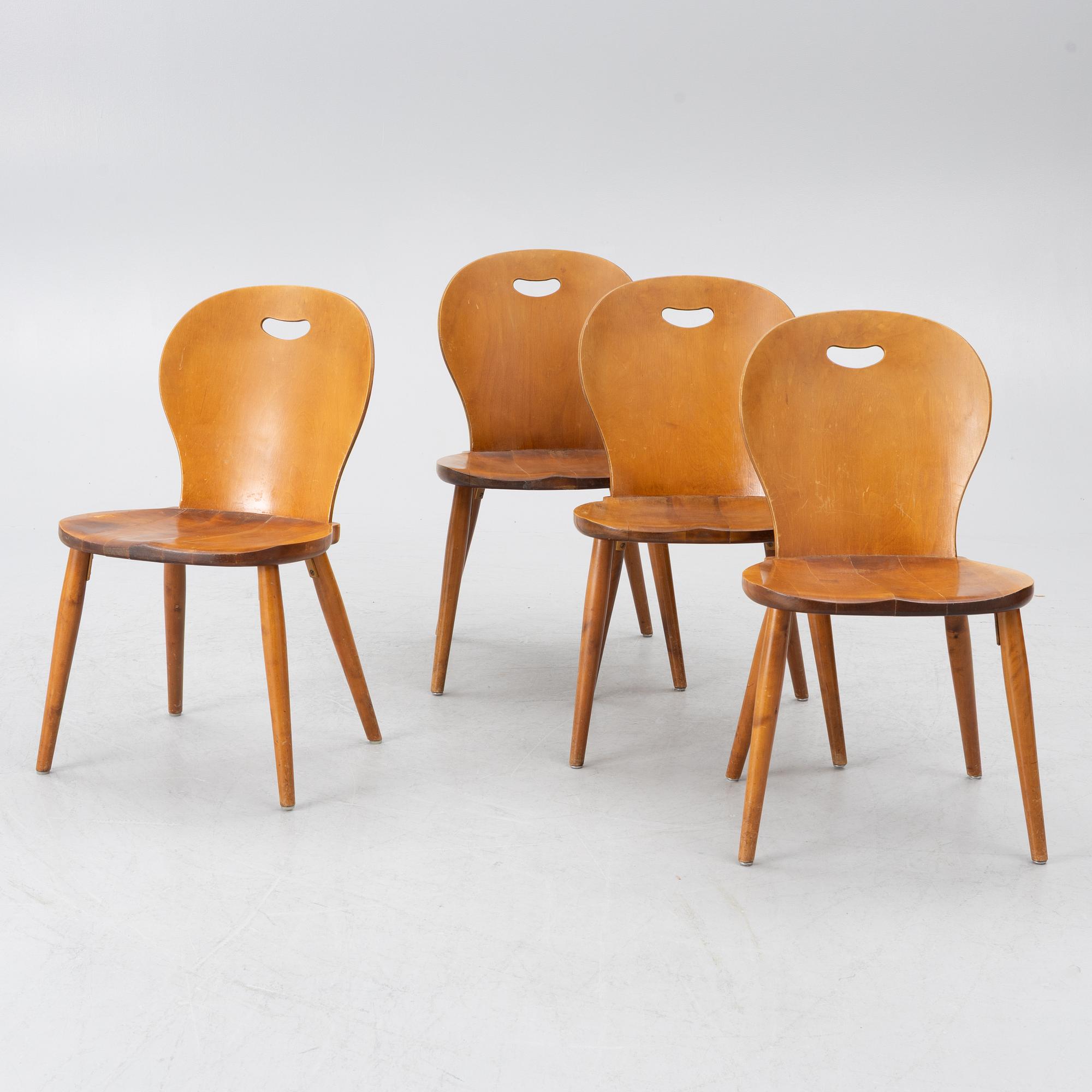 Chairs, 4 pcs, Gemla, Diö, mid-20th century.