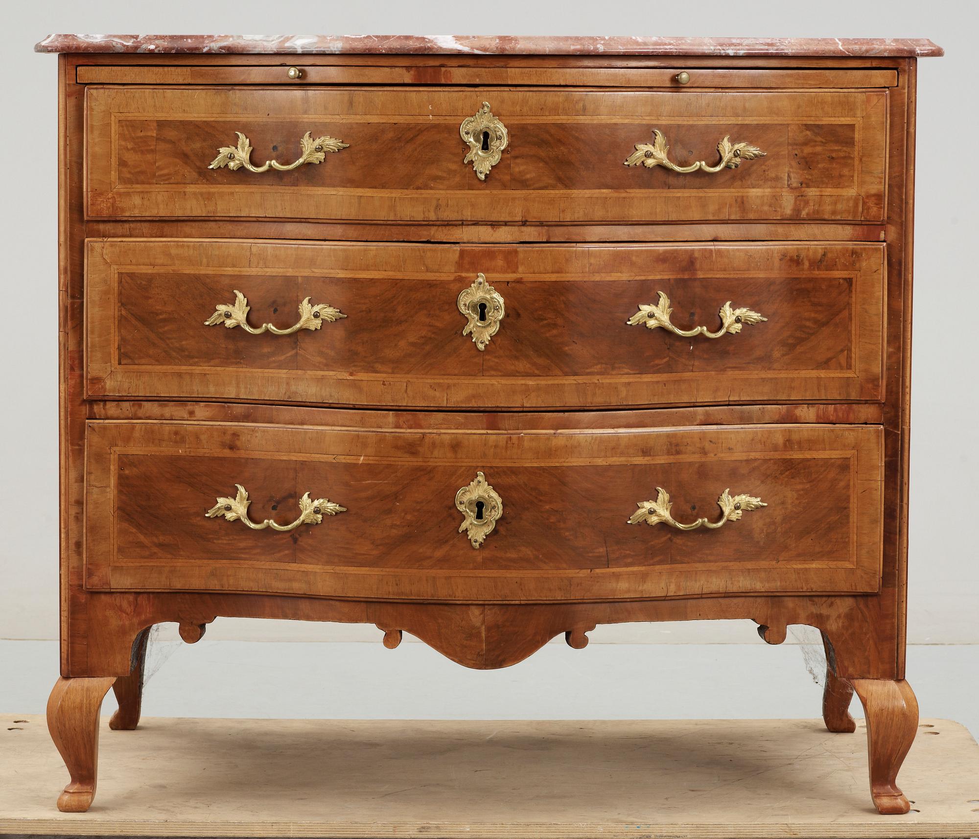 BYRÅ, senbarock, brännmärkt IHF, Johan Hugo Fürloh, Stockholm 1740-tal.