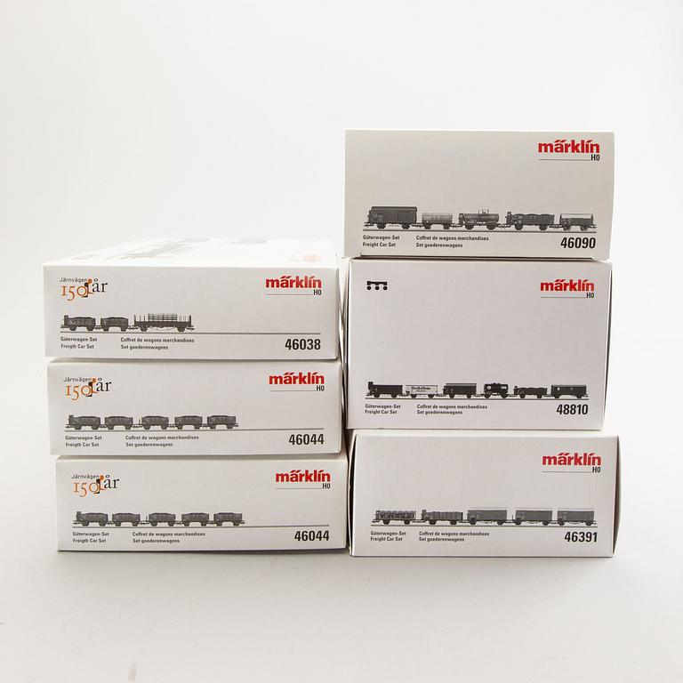 Märklin, 6 godsvagnset, H0.