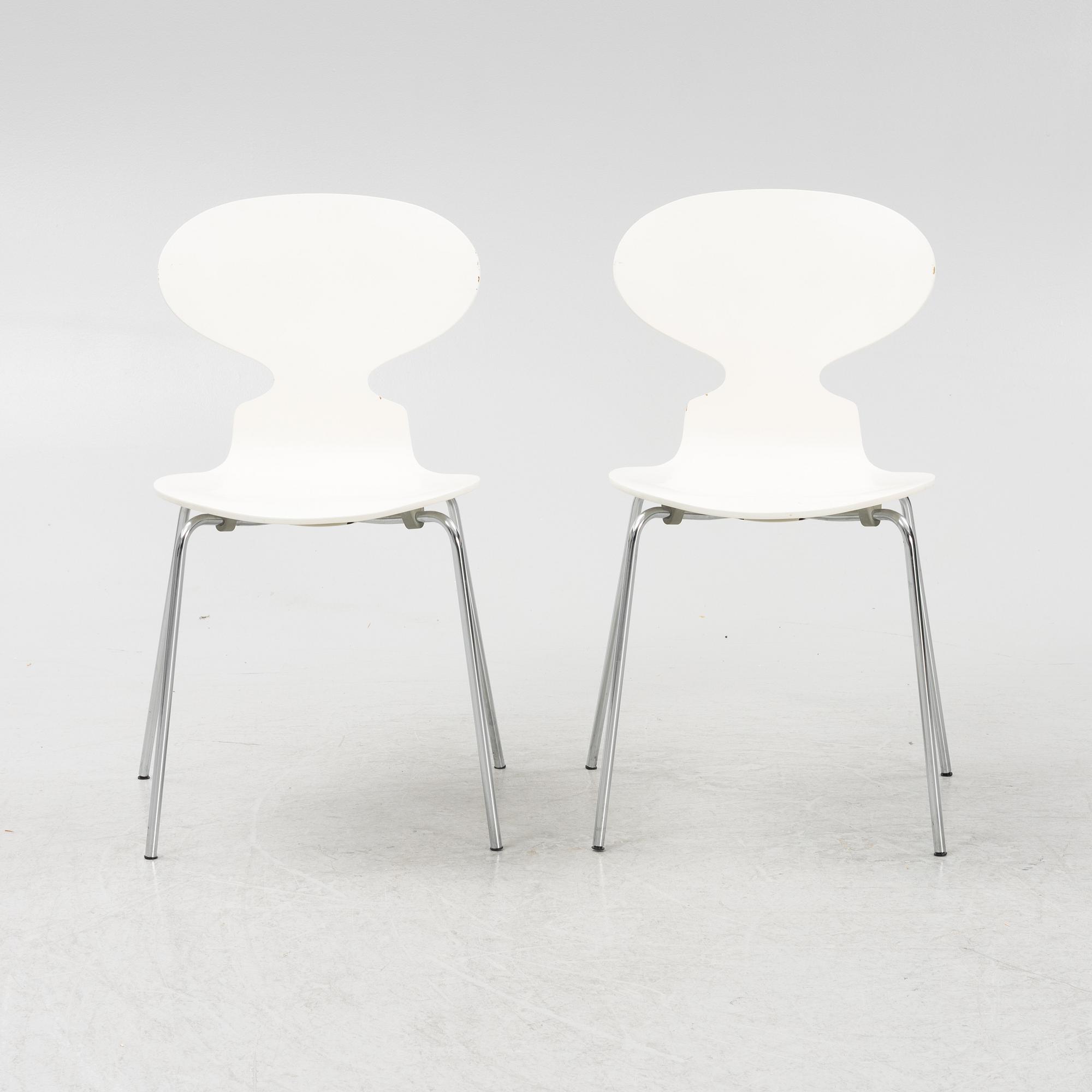 Arne Jacobsen, stolar, 8 st, "Myran", Fritz Hansen, Danmark,