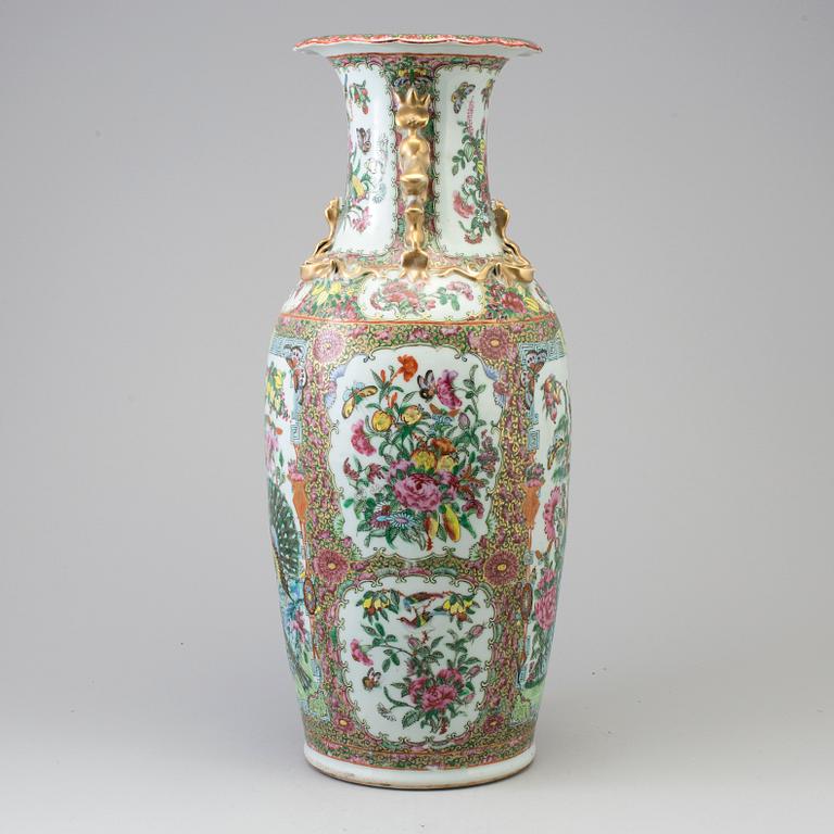 A Chinese famille rose vase, Canton, circa 1900.