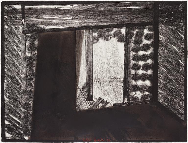 Howard Hodgkin, etsning. Signerad och numrerad 91/100. Daterad -79.