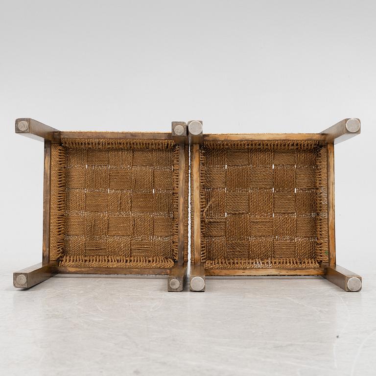 Axel Larsson, pallar, ett par, funkis, Bodafors, 1930-tal.