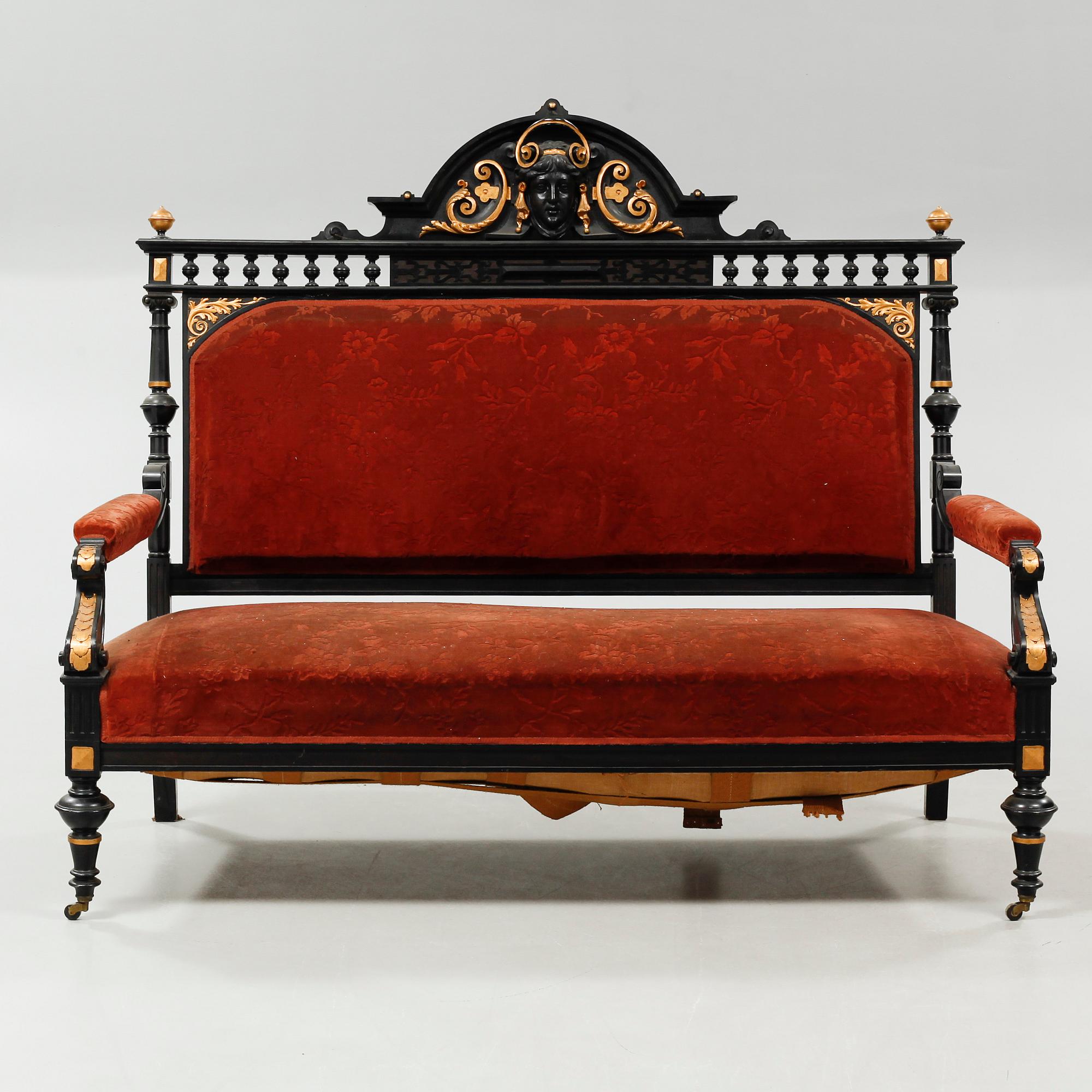 Nine items in Neo Renaissance style, late 19th century.