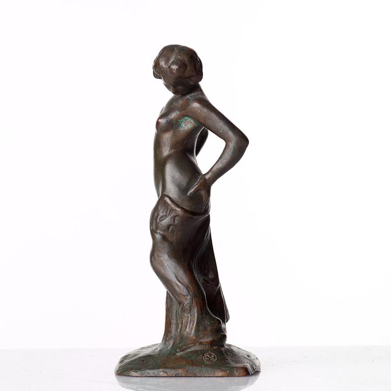 CARL ELDH, sculpture, bronze. Signed and with foundry mark. Height 14 cm.