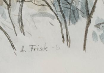 LENNART FRISK, akvarell, signerad.