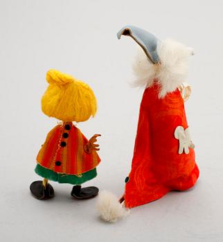 LEKSAKER, 2 st "Mymlan" och " Filifjonken", Atelier Fauni, Finland, 1960-tal.