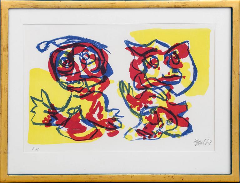 KAREL APPEL, färglitografi, signerad och daterad 68, e.a.