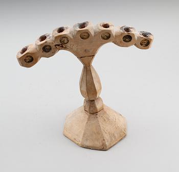 KANDELABER, allmoge, 1800-tal.