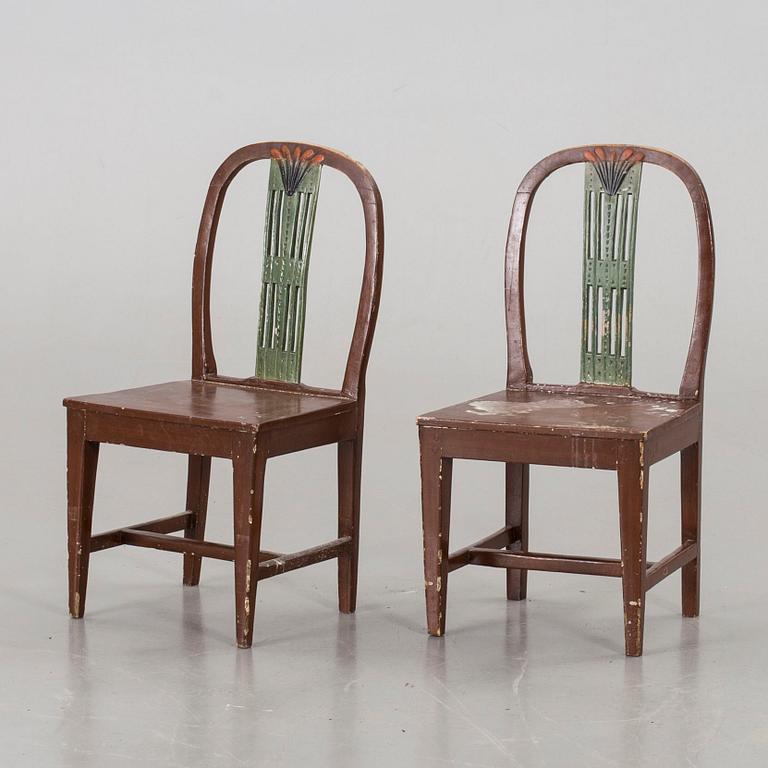 a pair of early 19th century chairs.