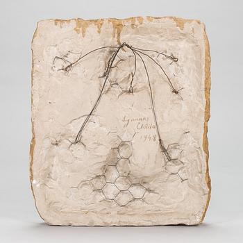Gunnar Uotila, a relief, stoneware, signed and dated 1948.
