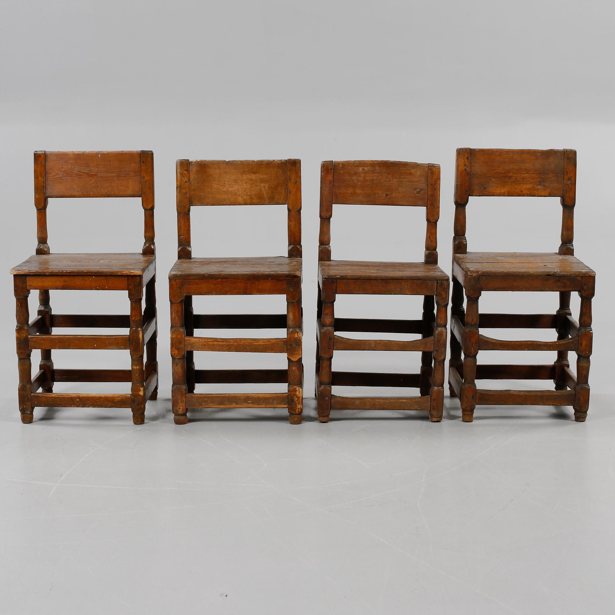 STOLAR, 4 st, allmoge, omkring 1800.