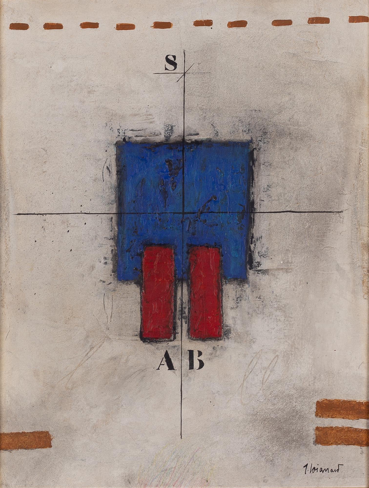 James Coignard, Composition with blue square.