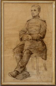 PEKKA HALONEN, blyertsteckning, sign.