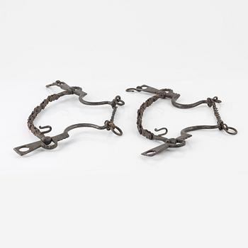 A pair of iron horse bits, 18th Century.