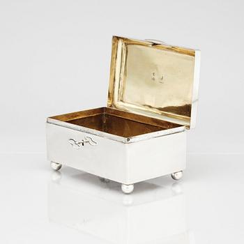 Lars Boye, skrin, silver, Stockholm 1783. Gustavianskt.