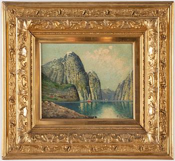 H. ELMBLAD, olja på duk, signerad, 1800-tal.