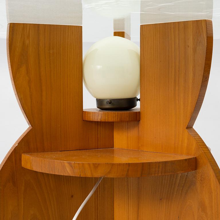 A Swedish Modern coffee table with lighting, 1930s/40s.