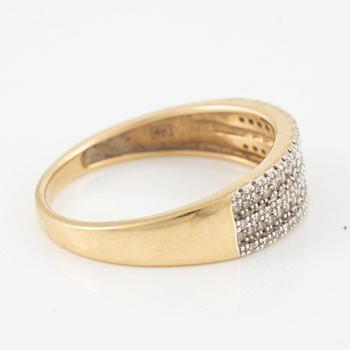 Ring, 18K gold with small diamonds.