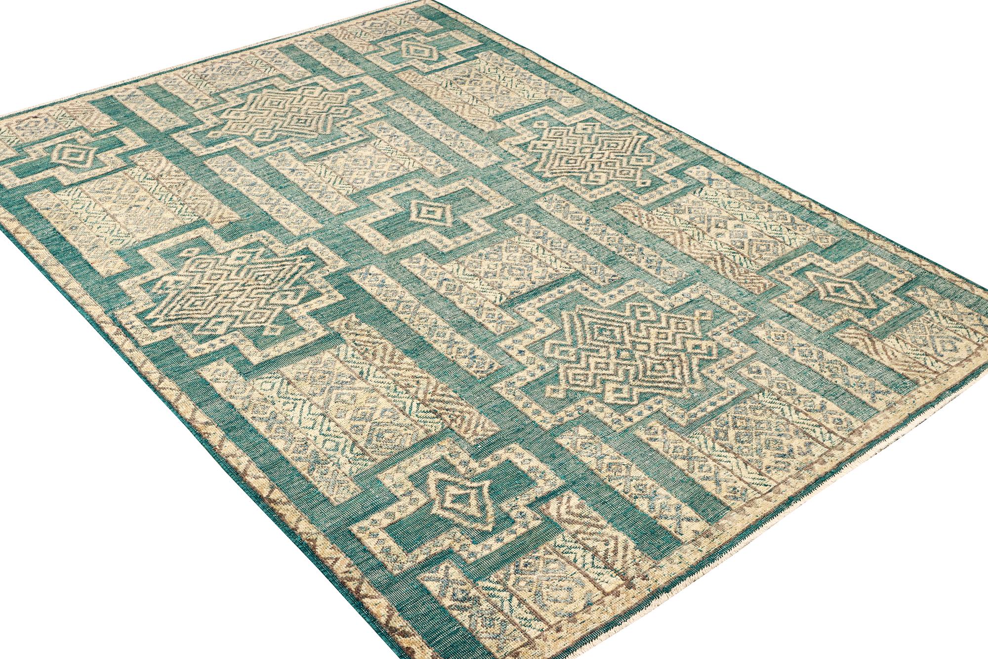 An oriental carpet with relief pattern, c. 309 x 204 cm.