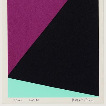 Olle Baertling, silkscreen in colours, 1965-68, signed 3/300.