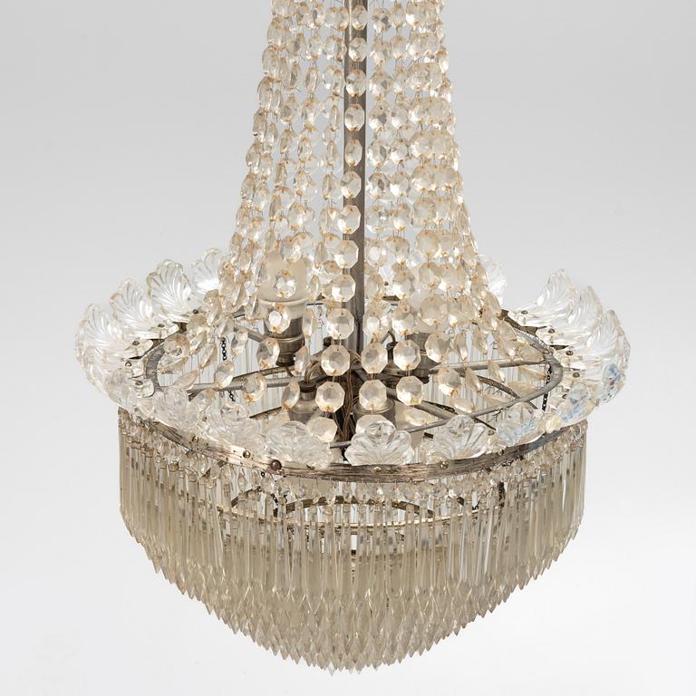 An Empire style chandelier/ceiling lamp, first half of the 20th century.