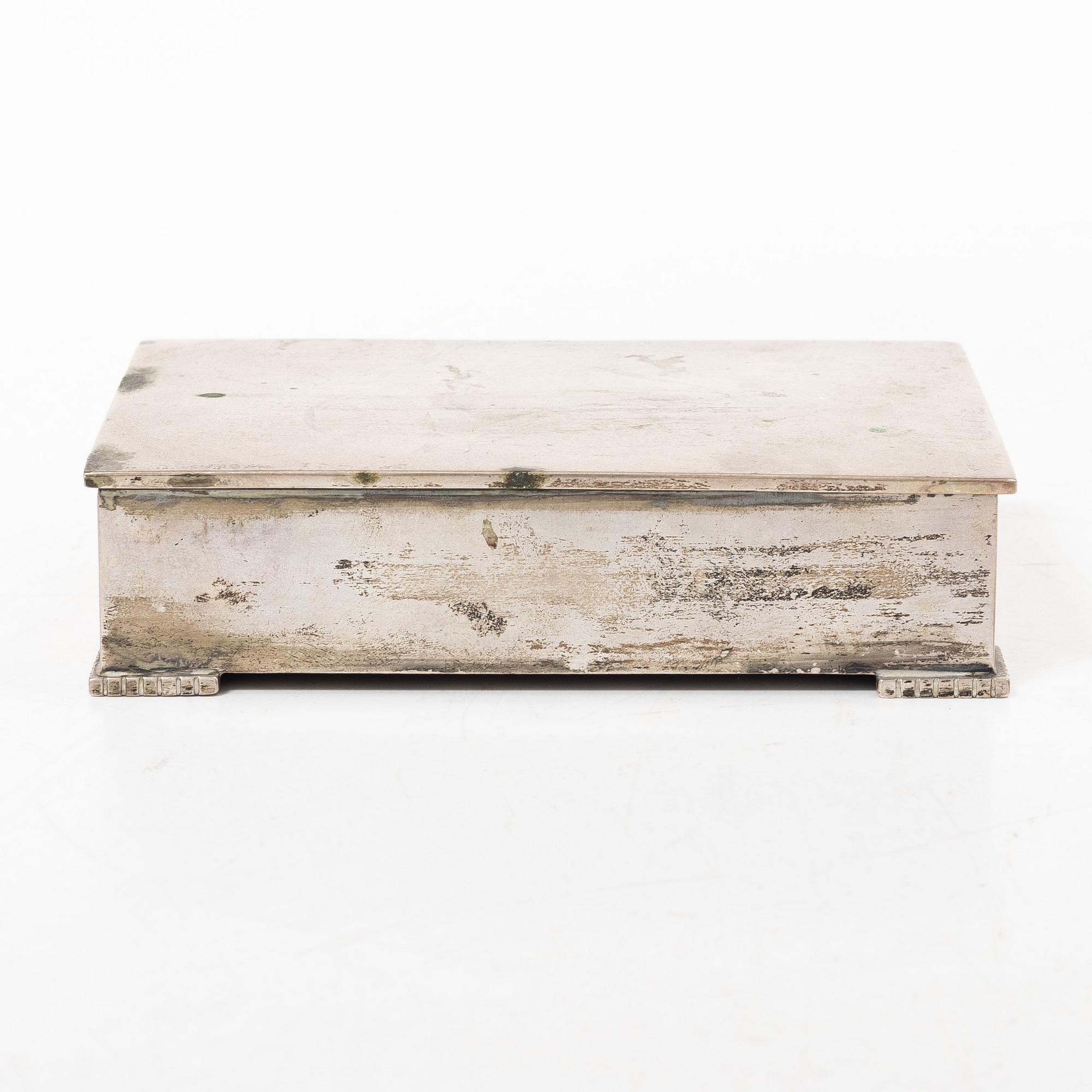 Carl Fredrik Carlman, A silver cigar box, 1936 Stockholm.