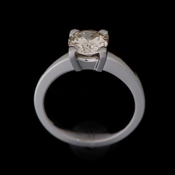 A RING, brilliant cut diamond 1.50 ct, 14K white gold. Thomas Holmström, Helsinki Finland 2012.