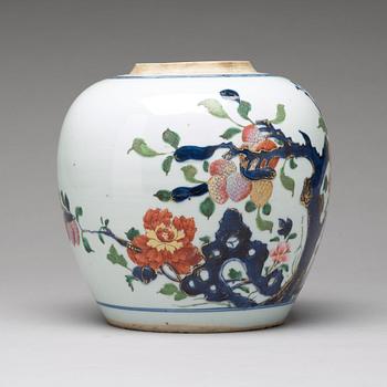 A famille rose ginger jar, Qing dynasty, 18th Century.