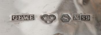 KAFFESERVIS, 4 delar, silver, Gewe, Stockholm 1970-tal. Vikt ca 1293 g.